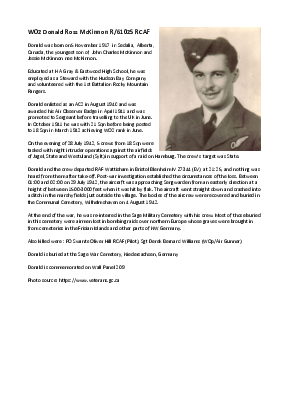 A preview of a PDF biography for McKinnon, Donald Ross